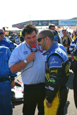 Hindy giving Tony Kanaan a pre-race interview