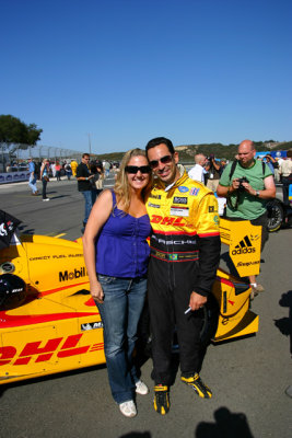 Lindsey with Helio Catroneves