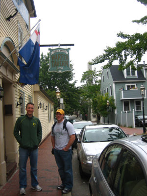 Tim and I in front of the Warren Tavern
