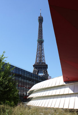Eiffel Tower from Quai Branly Museum, Paris