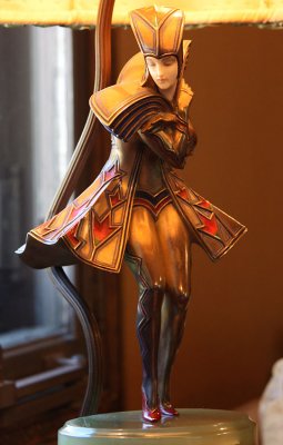 Female Figure on Art Deco Desk Lamp