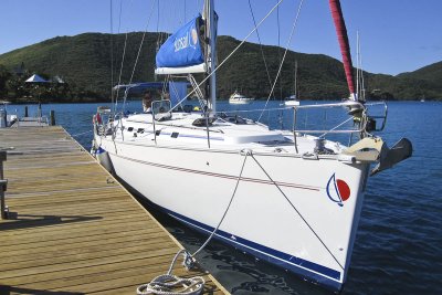 Tied up at Bitter End Dock