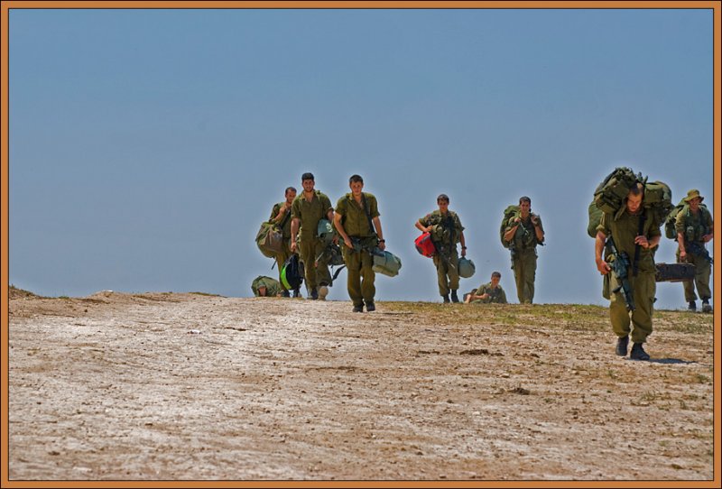 Israeli soldiers on a drill