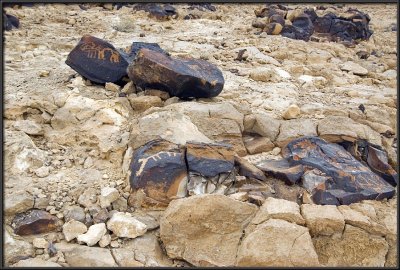 Paleolithic rock paintings in Mt. Karkom