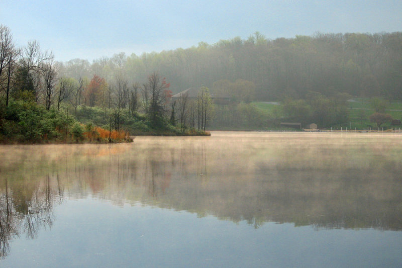 Morning mist and reflections
