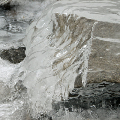 Ice covered rock