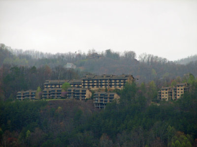 Houses for tourists on the hillsides