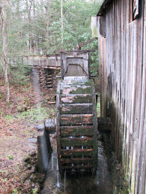 The water wheel that drives the mill