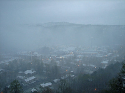 Gatlinburg - during a morning snowstorm
