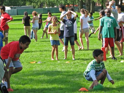 Playing dodgeball