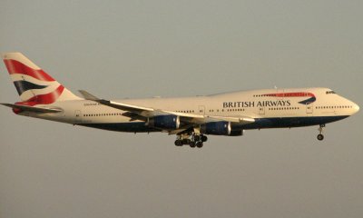 BA 747 flyby