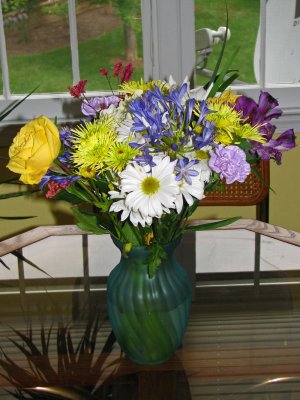 The flower arrangement