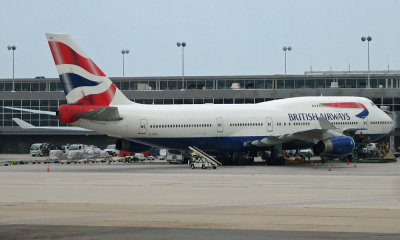 BA 747 at IAD