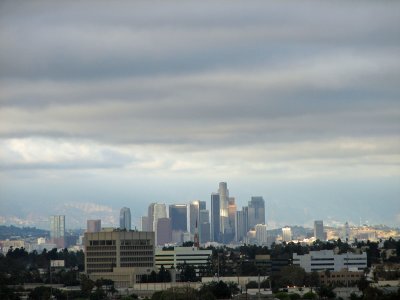 Evening clouds over downtown LA