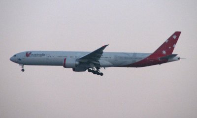 Virgin Australia 777 early in the morning