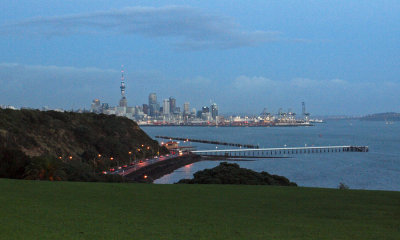 Downtown Auckland from Mission Bay