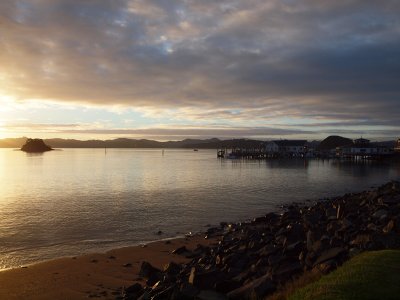 Morning light on the harbor