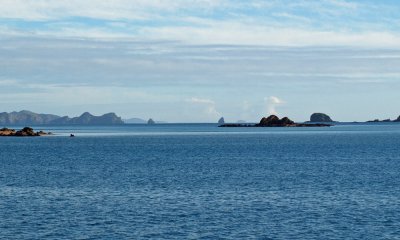 Distant cliffs