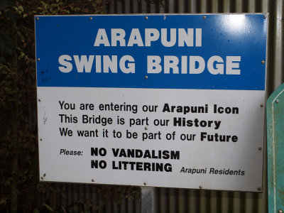 The Arapuni Swing Bridge
