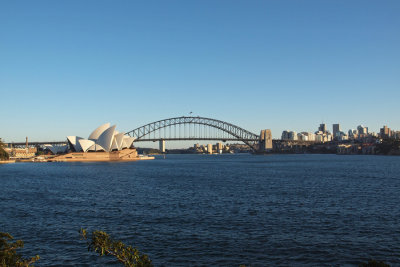 First view of Sydney harbor and Opera House
