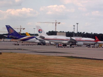 Thai and China Airlines aircraft