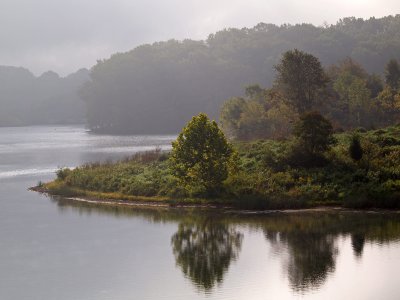 Reflections on a misty morning