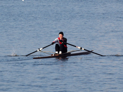 Rowing on a cold morning