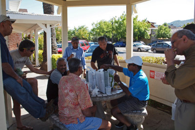 Lunch in the gazebo