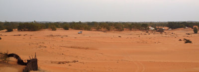 The vehicle in the distance