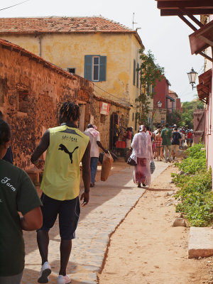 Heading down one of the side streets