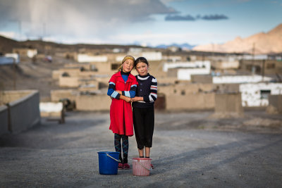 Two Kyrgyz girls - Tajikistan