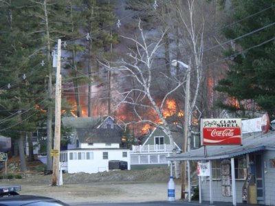 A third view of the Alton Bay fire 4/12/09