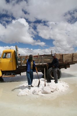 Extracting Salt from Salar De Uyuni