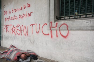 Homeless in Plazza de Mayo