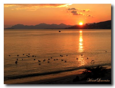 Coucher soleil Juan les Pins