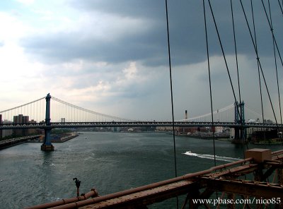 Hudson river from Brooklyn Bridge