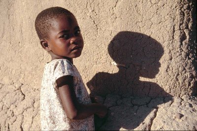 Little Girl Outside School