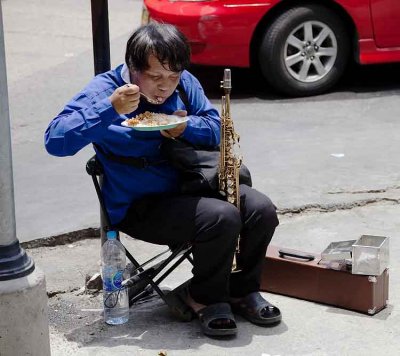 Hungry Saxophone Player