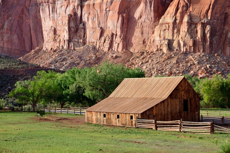 Capitol Reef -- restored barn of early Morman settler family