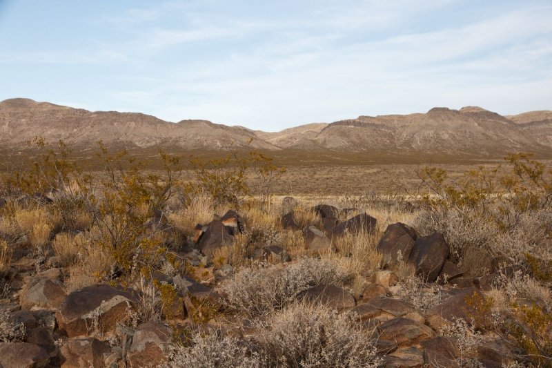 View to the east from the hilltop where the petroglyphs are located
