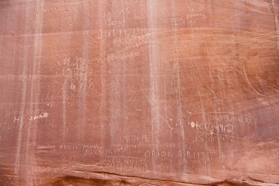Pioneer Register (early Mormon settlers) in Capitol Gorge