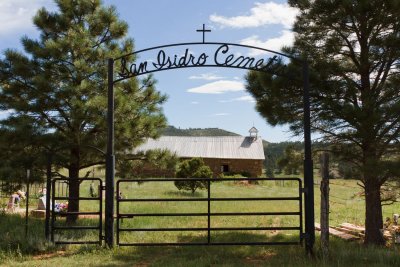 San Isidro Cemetery and abandoned church south of Mora, NM on highway 94