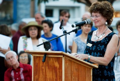 Cynthia Garrett speaking at 2010 at J. Paul Taylor 90th birthday celebration