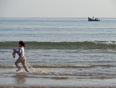 The town beach is a focus of community life