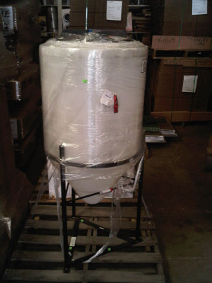 60 gal fermentor under wraps