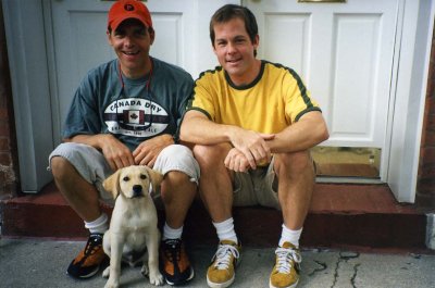 September 9, 2001 at home in Chicago with Tim & Montana