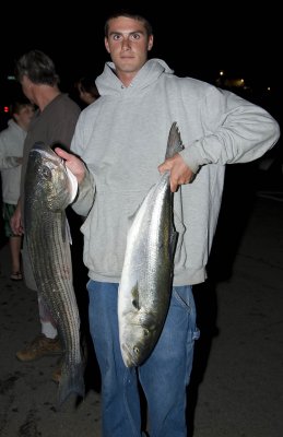 Sam Bell in line for the weigh-in for the 64th annual Martha's Vineyard Striped Bass & Bluefish Derby.