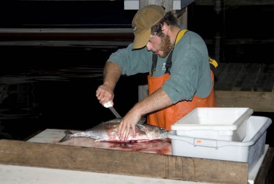 Having the fish fileted for dinner.