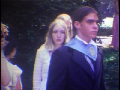Kingsbrook Academy graduation, 1973 (frame from 8mm film)