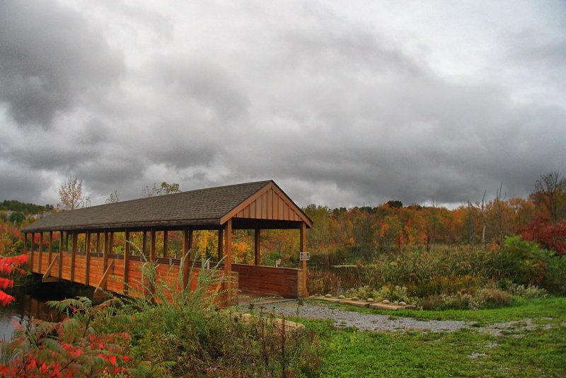 Covered Bridge in Autumn<BR>September 29, 2012